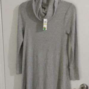Sweater dress turtle dropped neck size medium grey  American Rag